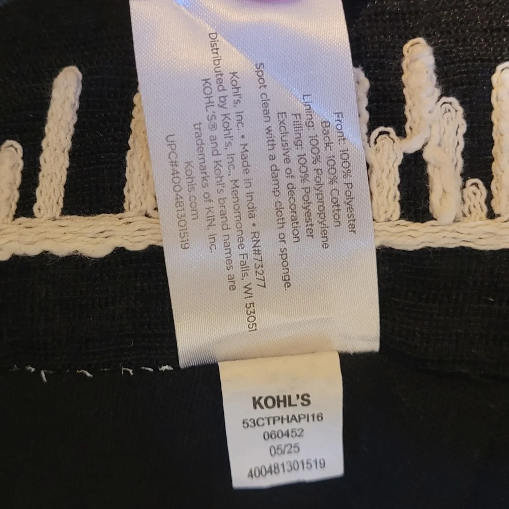 Celebrate Together Black and White 'Literally Dead' Tombstone Plush Pillow-Large